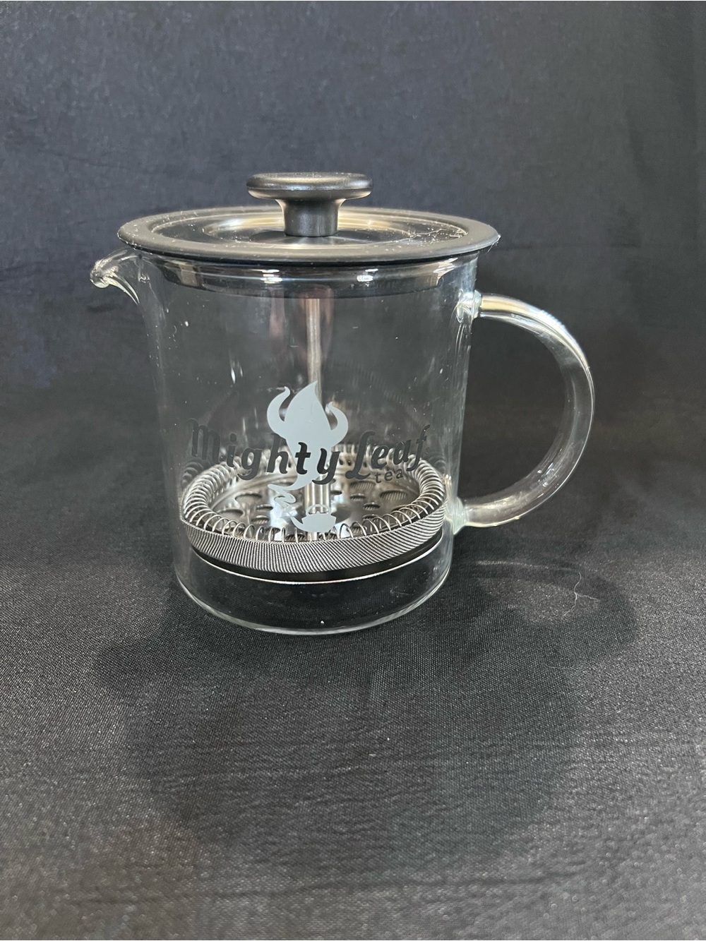 Glass Tea Mug with Infuser and Lid - Clear French press